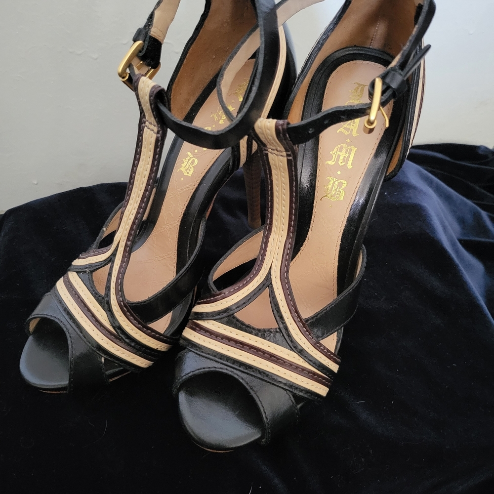L.A.M.B. T Strap open-toed stilettos
